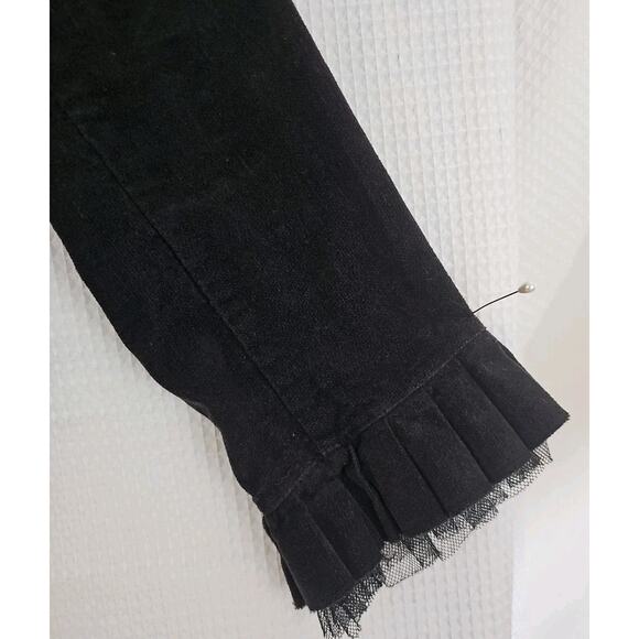 West Pacific ~Woman Size L~ Brown Velvet Embellished Blazer Jacket Unlined. - Picture 13 of 16